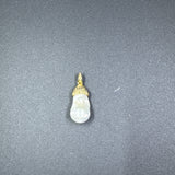 Pearl Teardrop Pendant with Pave Diamond Cap