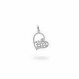 Pave Diamond Open Heart with Mini Hearts Inside