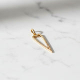 Pave Diamond Open Heart Pendant