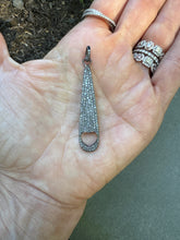 Pave Diamond Teardrop with Open Heart Pendant