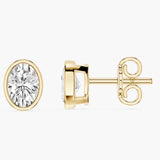 Lab Grown Diamond Bezel Stud Earrings