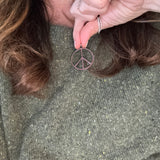 Ruby Round Peace Pendant