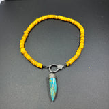 Shell Beaded Necklace with Diamond Clasp