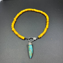 Shell Beaded Necklace with Diamond Clasp