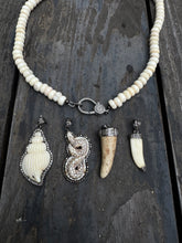 Bone and Diamond Pendants