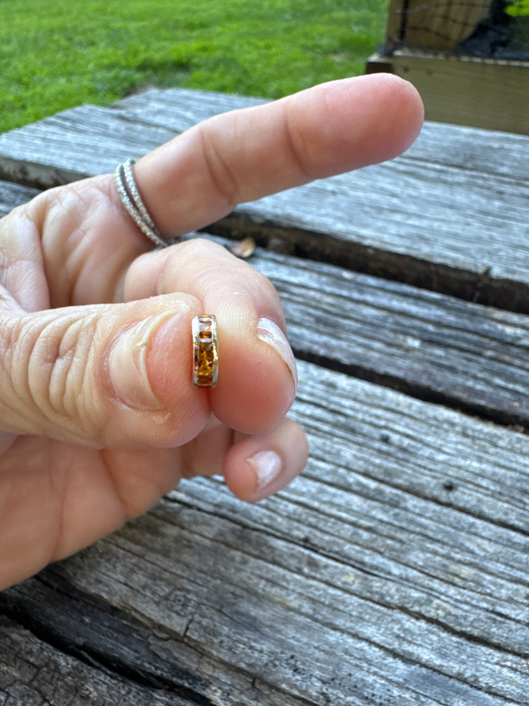 Citrine Baguette Bead Set in 14k Gold
