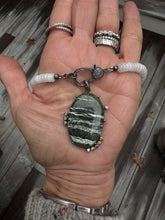 Green Jasper Oavl Pendant with Solitaire Diamonds