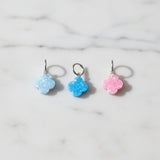 Mini Fleur De Lis Opals with 14k Gold Bail
