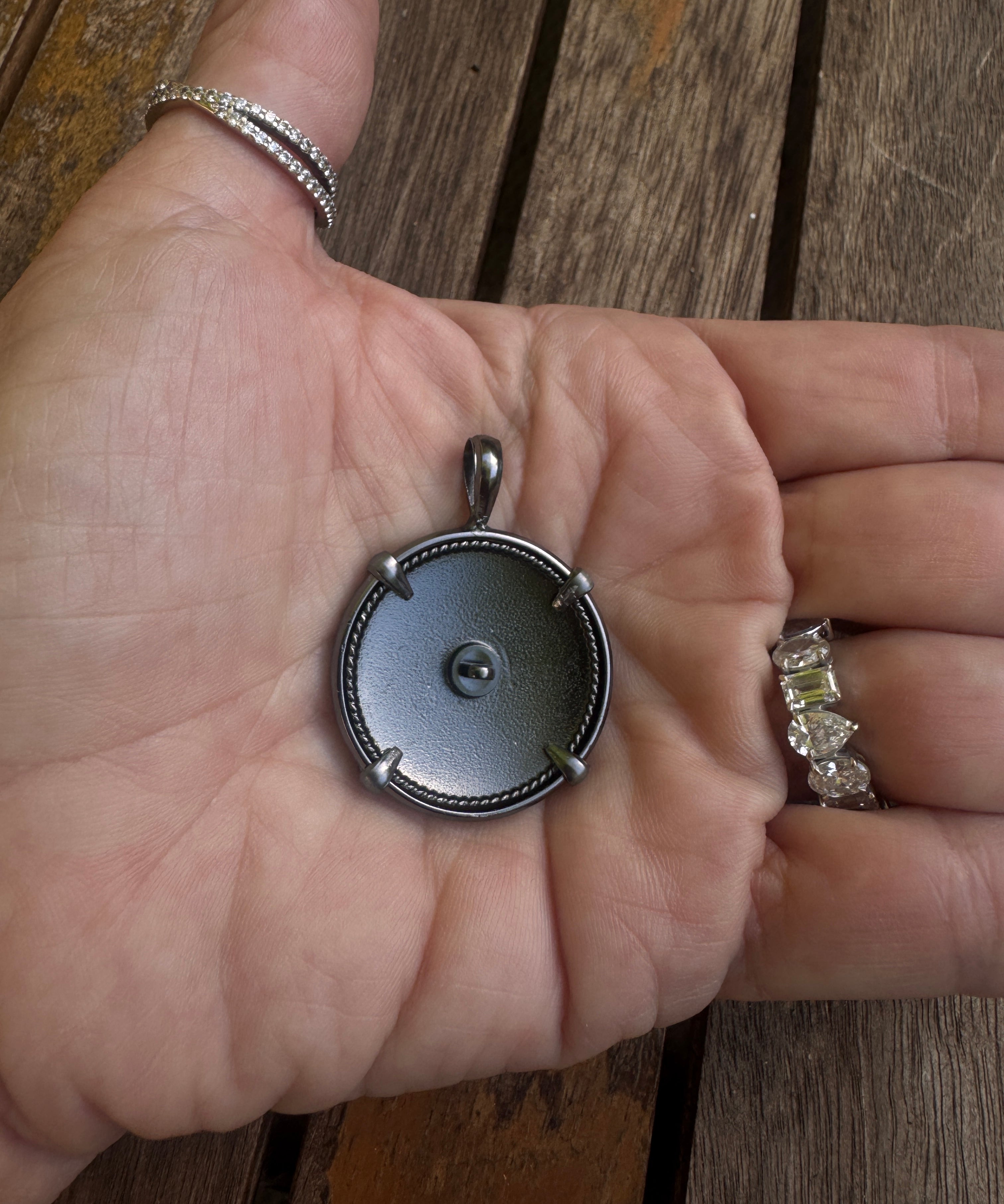 Repurposed Chanel Button Pendant