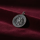 Saint Christopher Round Pendant with Diamond