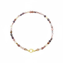 Mixed Spinel Nugget Beaded Necklace with Diamond Clasp