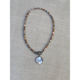 Imperial Jasper Beaded Necklace with Pave Diamond Clasp