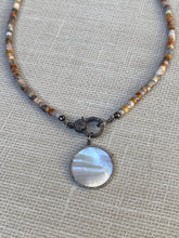 Imperial Jasper Beaded Necklace with Pave Diamond Clasp