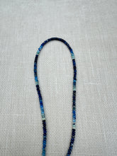 Afghanite Facted Beaded Necklace with Diamond Clasp