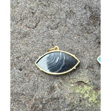 Evil Eye with 14k Gold Details and Solitaire Diamond