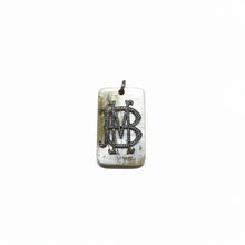 Horn Pendant with Diamond Initials