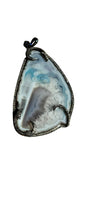 Large Agate with Diamond Detailing Pendants