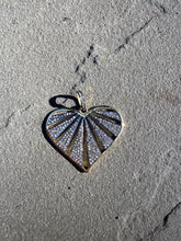 Heart with Pave Diamond Rays