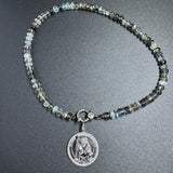 Saint Christopher Round Pendant with Diamond