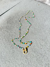 Mixed Opal Beaded Necklace with Diamond Clasp