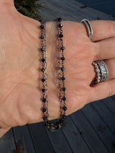 Coated Sapphire Double Strand Necklace with Diamond Clasp