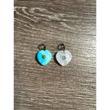 Mini Gemstone Heart with Solitaire Diamond in the Center