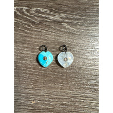 Mini Gemstone Heart with Solitaire Diamond in the Center