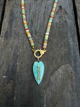 Amazonite Teardrop Heart with Diamond Love