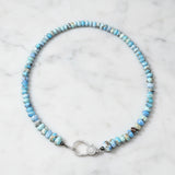 Golden Hill Turquoise Gradual Beaded Necklace with Diamond Clasp
