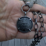 Repurposed Chanel Button Pendant