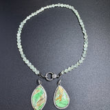 Chrysoprase and Diamond Pendants