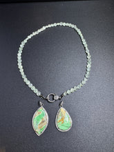 Chrysoprase and Diamond Pendants
