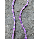 Purple Sugilite Opal Beaded Necklace with Diamond Clasp