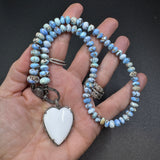 Golden Hill Turquoise Gradual Beaded Necklace with Diamond Clasp