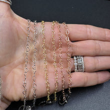 Heart Chain Necklace with Diamond Clasp