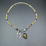 Graduated Zircon Faceted Beaded Necklace with Diamond Clasp