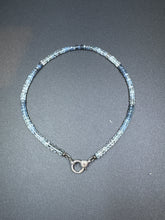Aquamarine Ombré Beaded Necklace with Diamond Clasp