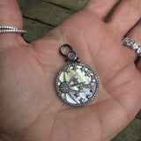 Mother of Pearl Celestial Diamond Pendant