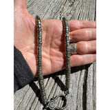 Pyrite Faceted Beaded Necklace with Diamond Clasp