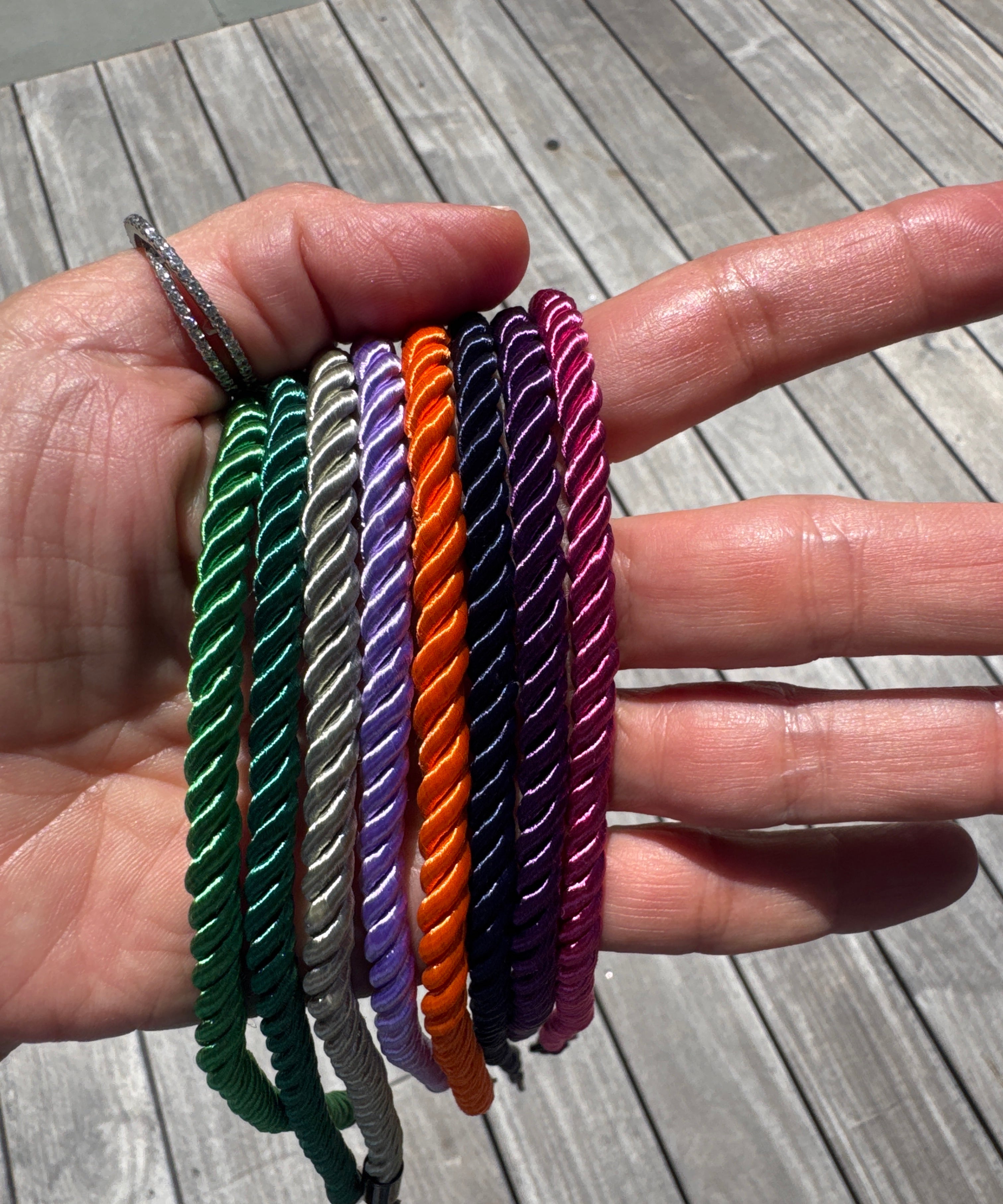 Silk Twisted Cord with Diamond Clasp