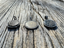 Large Single Diamond Row Coin Pendants