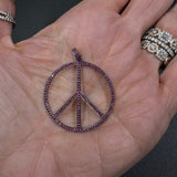 Ruby Round Peace Pendant