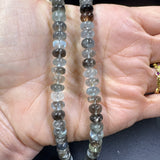 Copper Aquamarine Beaded Necklace with Pave Diamond Clasp
