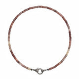 Multi Spinel Beaded Necklace with Diamond Clasp