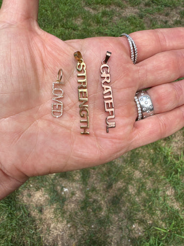 14k Gold Affirmation Pendants