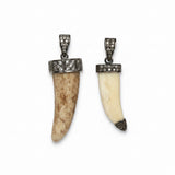 Bone and Diamond Pendants