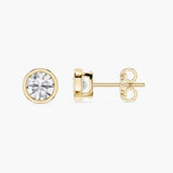 Lab Grown Diamond Bezel Stud Earrings