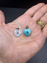 Mini Gemstone Heart with Solitaire Diamond in the Center