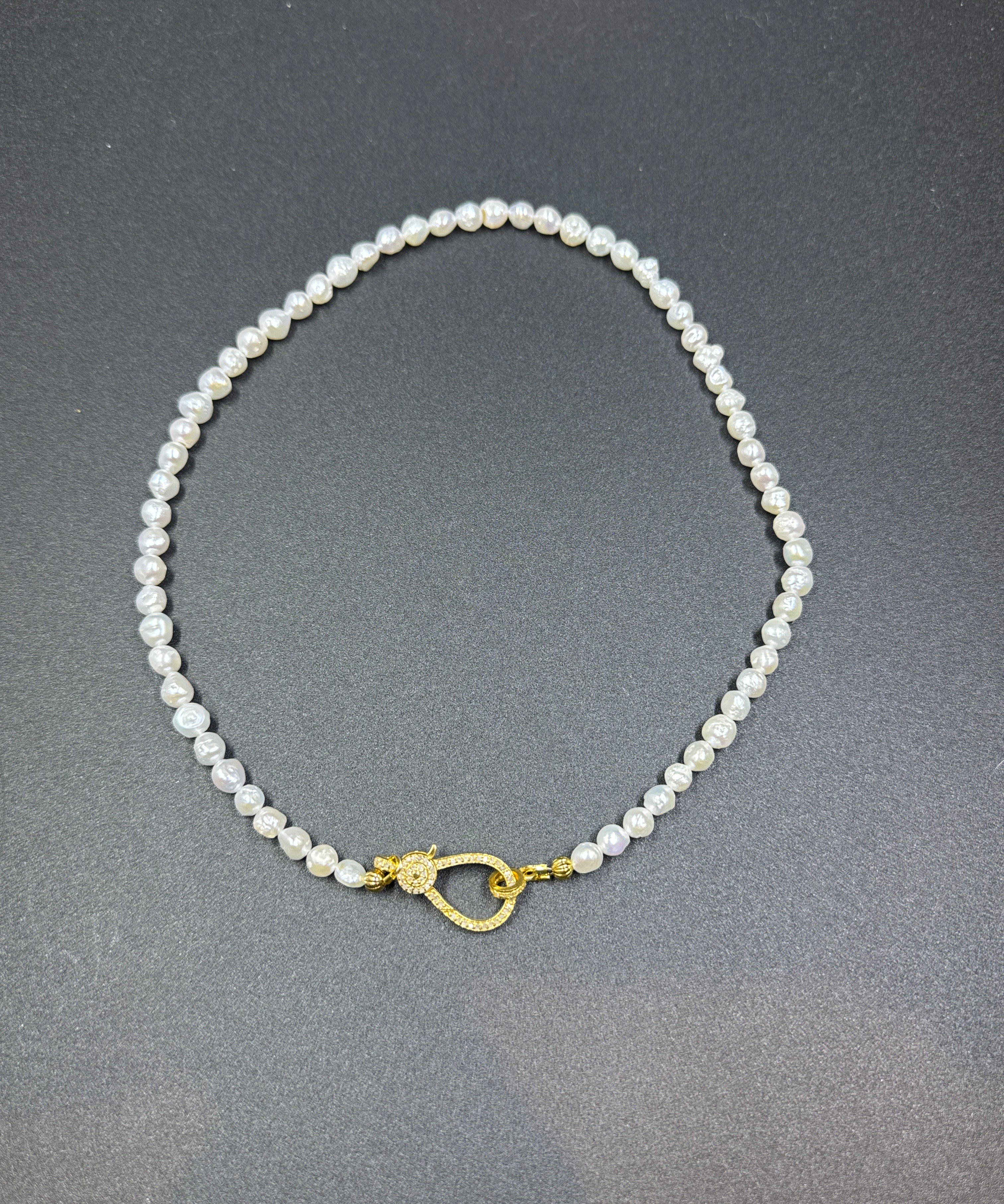 Sea Pearl Necklace with Diamond Clasp