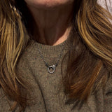 Heart Chain Necklace with Diamond Clasp